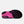 Pink and black athletic shoe sole on a light gray background