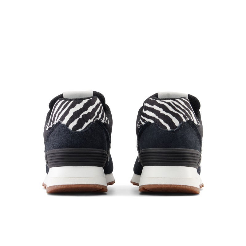 These women's NB 574's are almost all black except the zebra print  on the heel