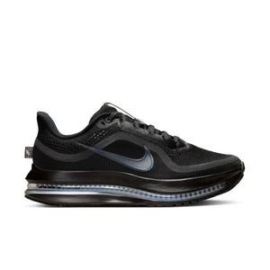 Black running shoe with Nike logo on a white background