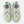 Pair of green and white sneakers with 'hierro' branding on a white background