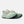Light green running shoe with black accents on a white background