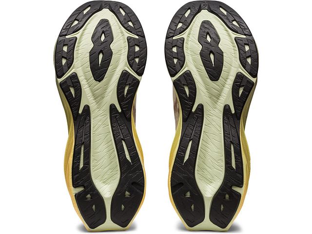 Bottom view of the Men's Nova Blast 3 by ASIC in the color Cream/Fawn
