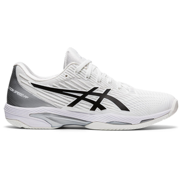 The side angle of the lateral part of the Solution Speed 2 for men shows all the detail in the while upper