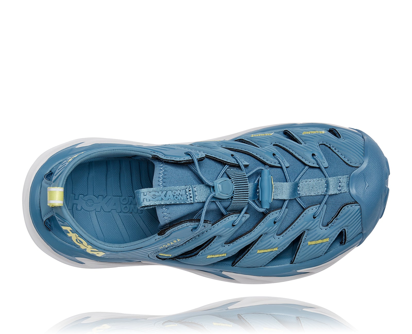 Providing a responsive yet cushioned feel thanks to a rubberized EVA midsole, the Women's Hoka Hopara also features a rubberized toe cap for protection and a sticky rubber outsole for traction in a variety of conditions. Add in 4mm multidirectional lugs for even more grip and the Hopara is your key to adventure.