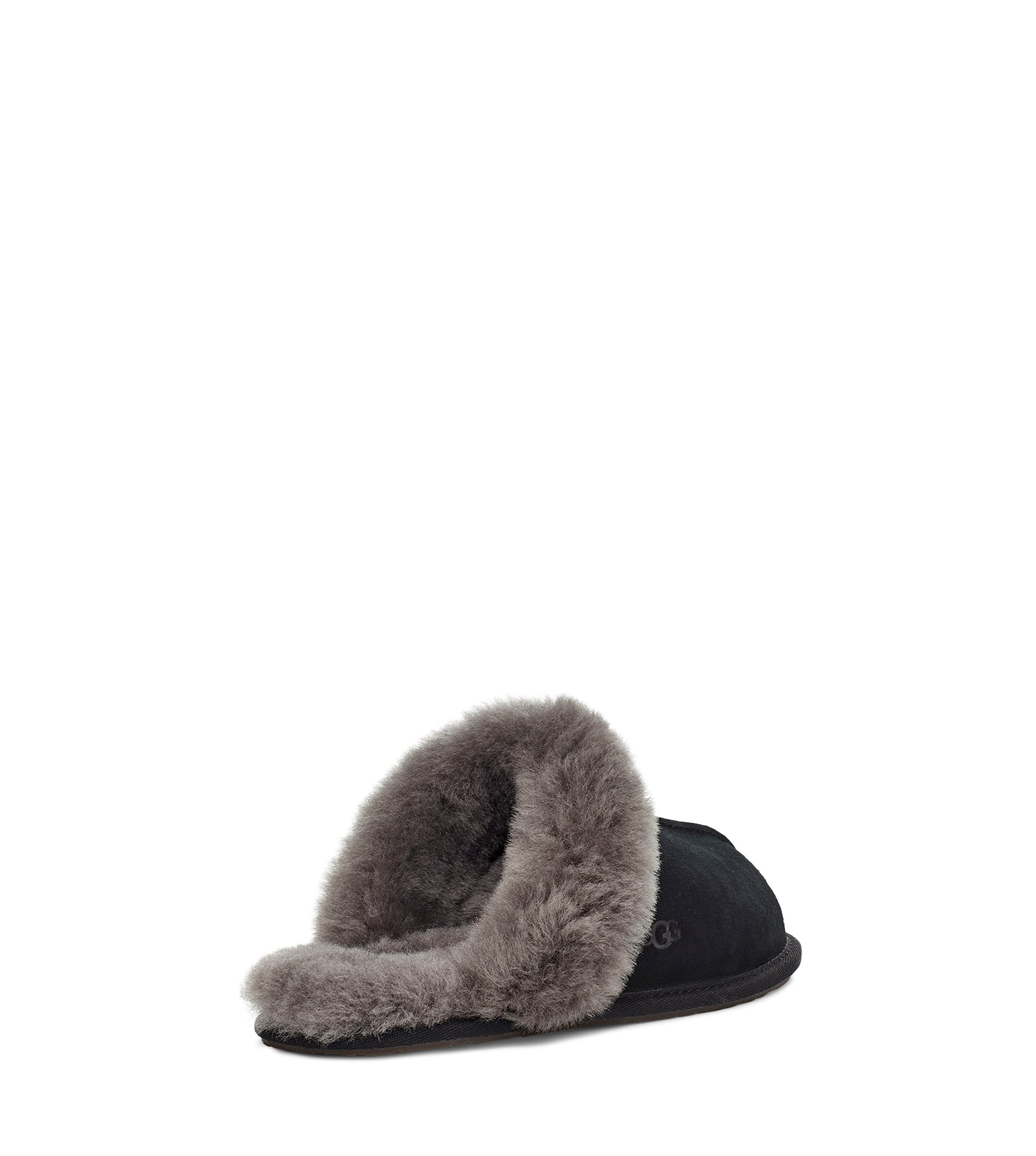 The Women's Ugg Scuffette 2 is an essential house slipper cast in soft suede with plush wool lining. Pair with our cozy robes or matching cashmere sets for maximal leisure.  This is the best-selling Black/Grey colorway.