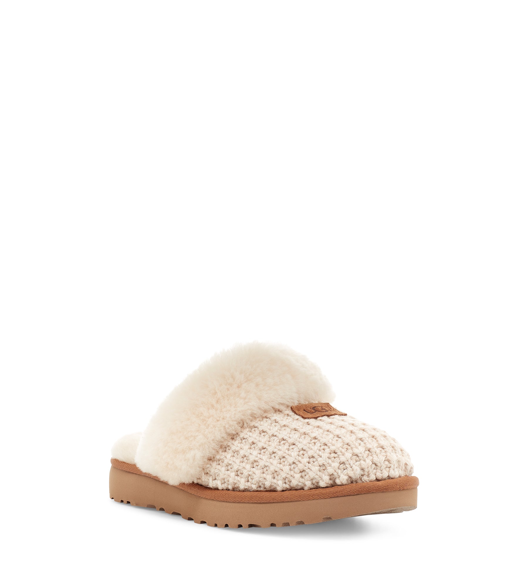 The top of these Ugg slippers also have the Ugg logo