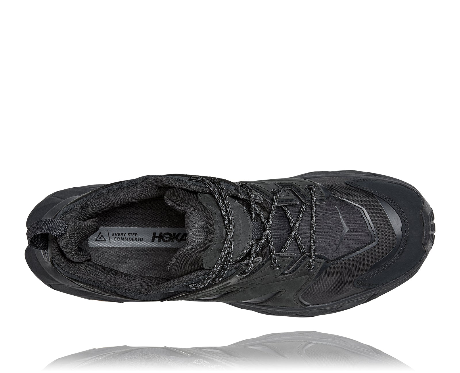The Men's Anacapa Low GTX is the ideal low-profile hiking shoe.  It's built with all the same great features that has made Hoka famous.  In addition, a Gore-Tex upper with recycled fabric and a gusseted tongue has been added to keep your feet comfortable and safe from the elements.  The 5mm Vibram lugs on the outsole are enough to provide great traction wherever your legs can take you.