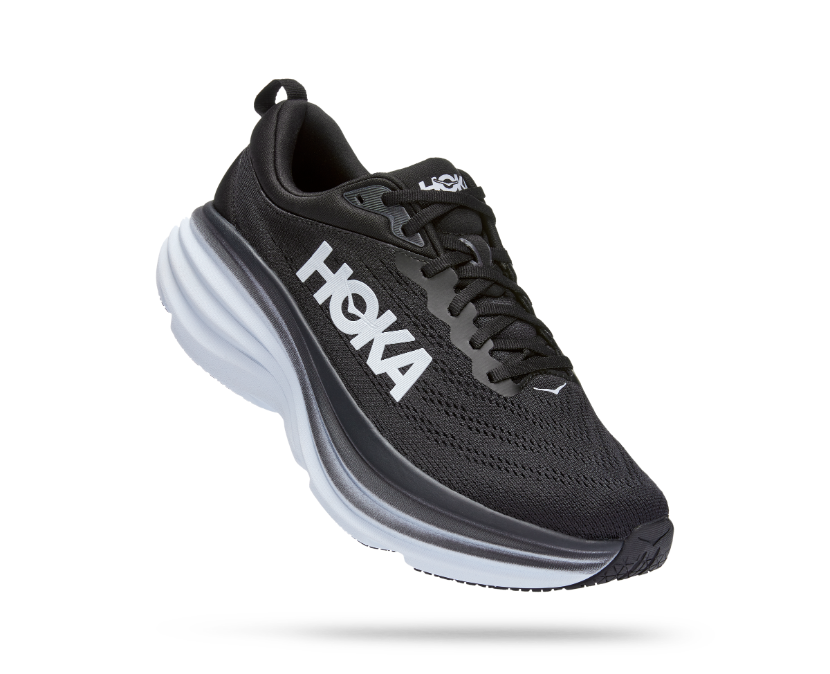 The Hoka Bondi 8 is a ultra-cushioned game-changer. One of the hardest working shoes in the HOKA lineup, the Men's Bondi 8 takes a bold step forward this season reworked with softer, lighter foams and a brand-new extended heel geometry. Taking on a billowed effect, the rear crash pad affords an incredibly soft and balanced ride from heel strike to forefoot transaction.
