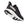 Back angled view of the Women's HOKA Clifton 9 in the wide D width, color is Black/White