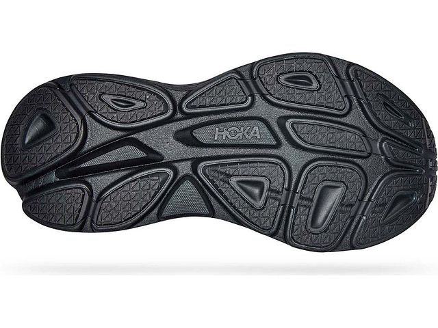 Bottom (outer sole) view of the Women's HOKA Bondi 8 in All Black