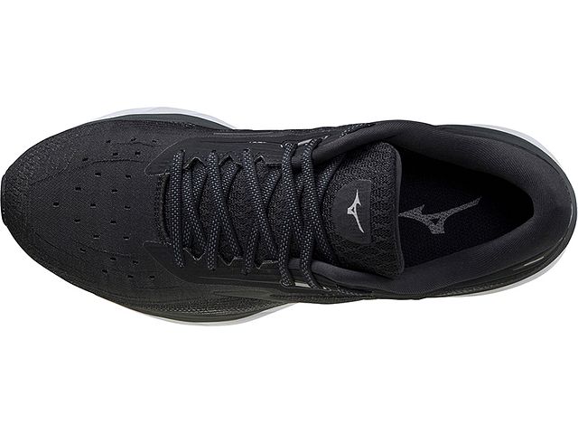 Top view of the Men's Wave Sky 5 by Mizuno in the color Black