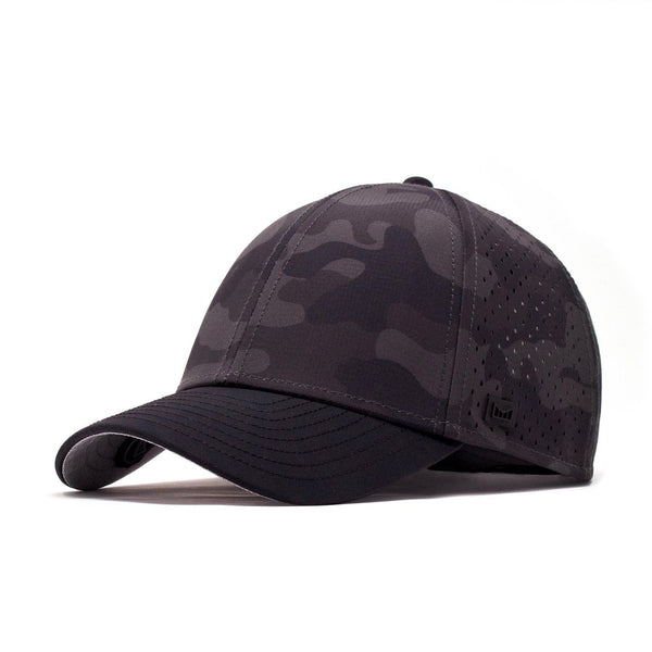 Melin's A-Game HYDRO unisex hat was engineered with a hydrophobic technology on the crown panels designed to bead away water and prevent absorption. Constructed with durable materials the hats are water repellant, floatable, and breathable.