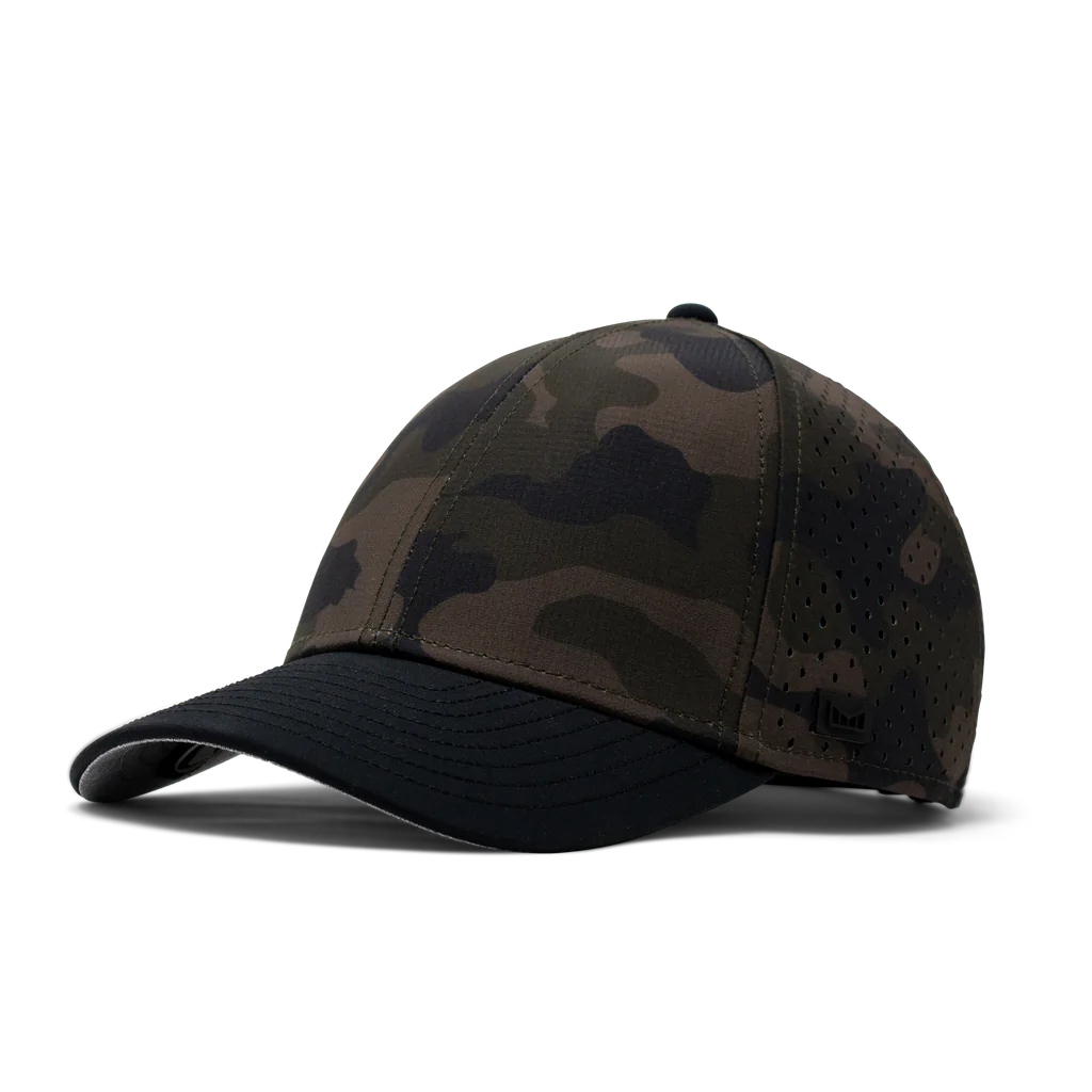 Melin's A-Game HYDRO unisex hat was engineered with a hydrophobic technology on the crown panels designed to bead away water and prevent absorption. Constructed with durable materials the hats are water repellant, floatable, and breathable.