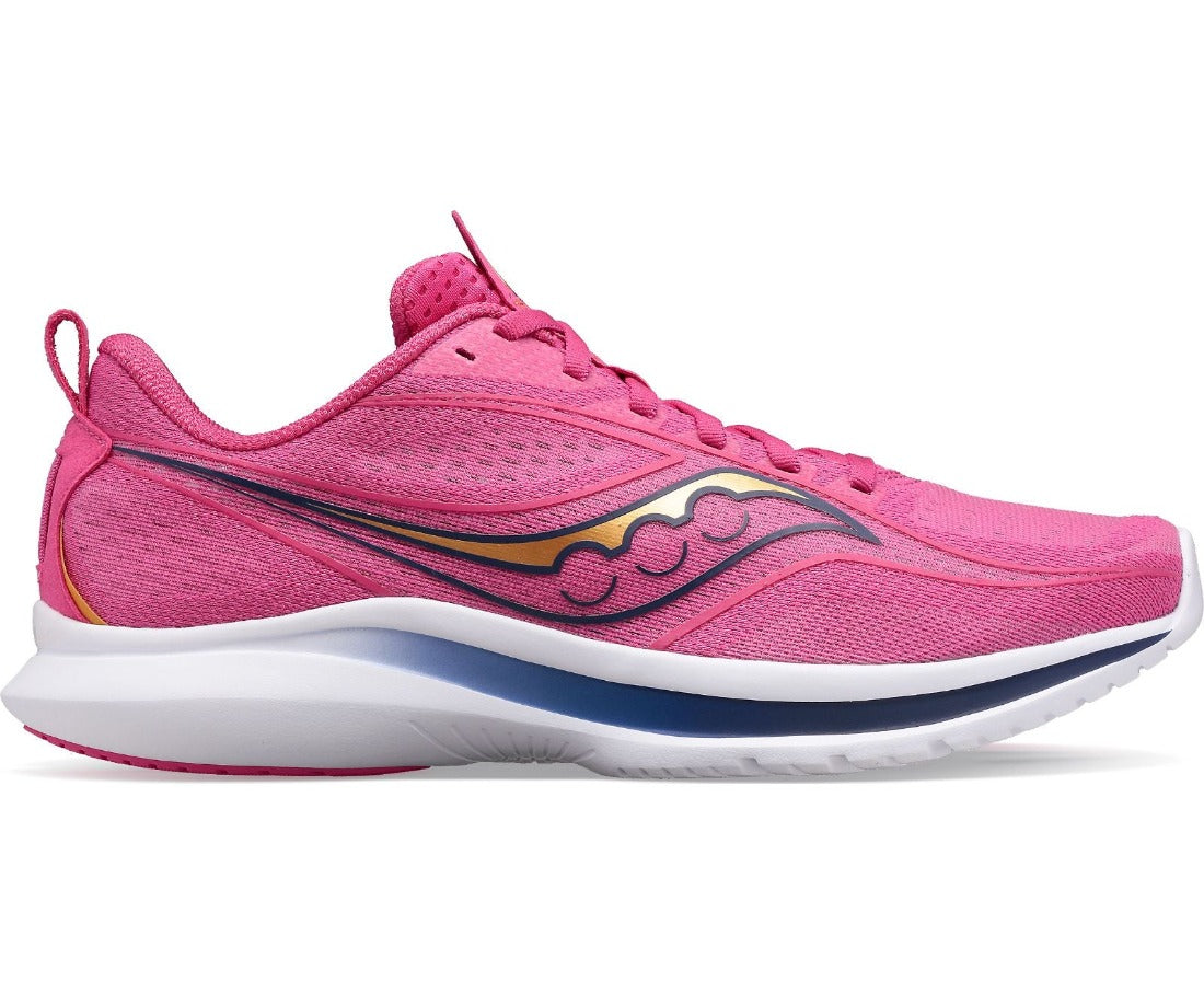 Lateral view of the Women's Kinvara 13 by Saucony in Prospect/Quartz