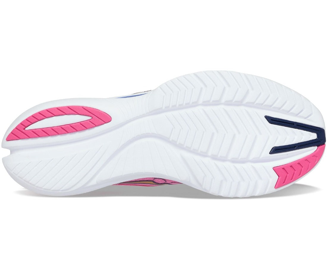 Bottom (outer sole) view of the Women's Kinvara 13 by Saucony in Prospect/Quartz