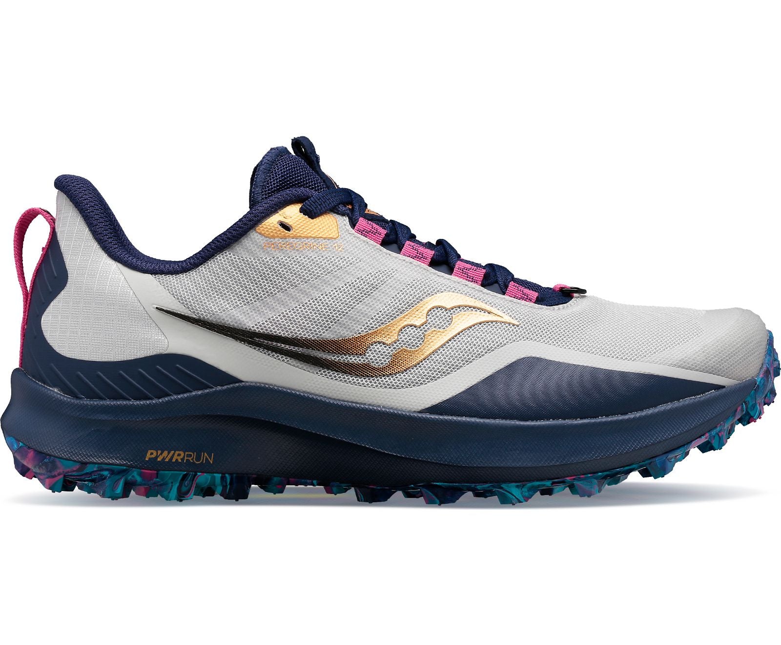 Named for the fastest bird on earth, the Women's Peregrine 12 from Saucony more than lives up to its name. Stripped down for blistering speeds, it’s time to get comfortable free-flying across the trails.