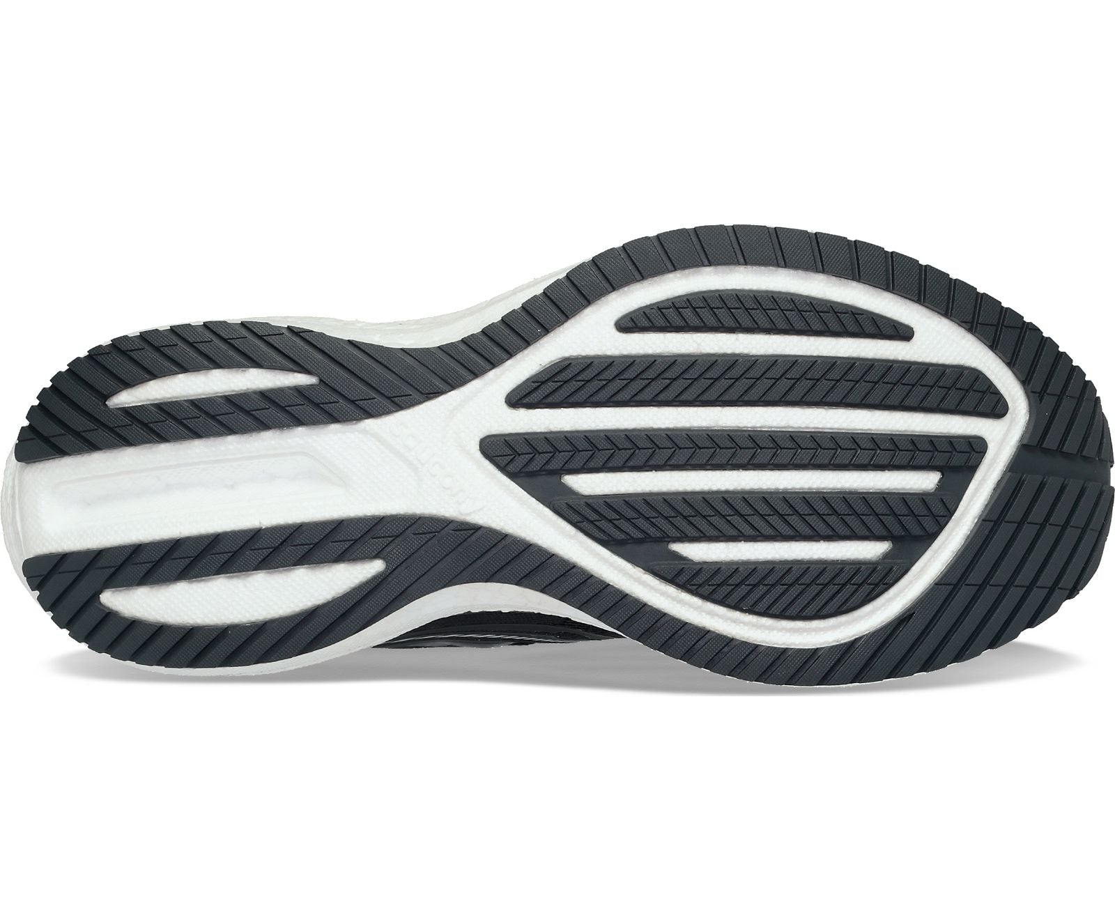 Bottom (outer sole) view of the Women's Triumph 20 in the color Black/White