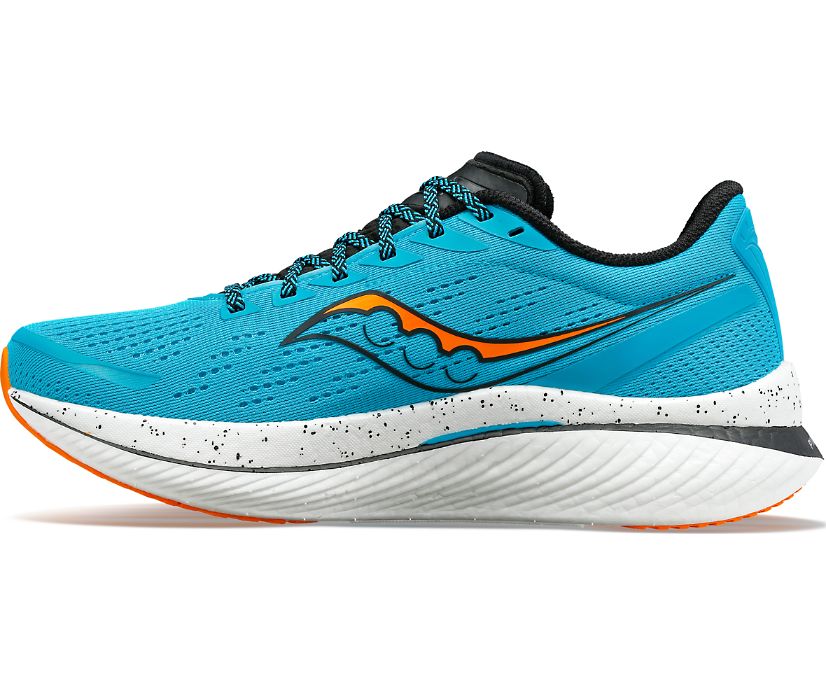 Medial view of the Men's Endorphin Speed 3 by Saucony in the color Agave