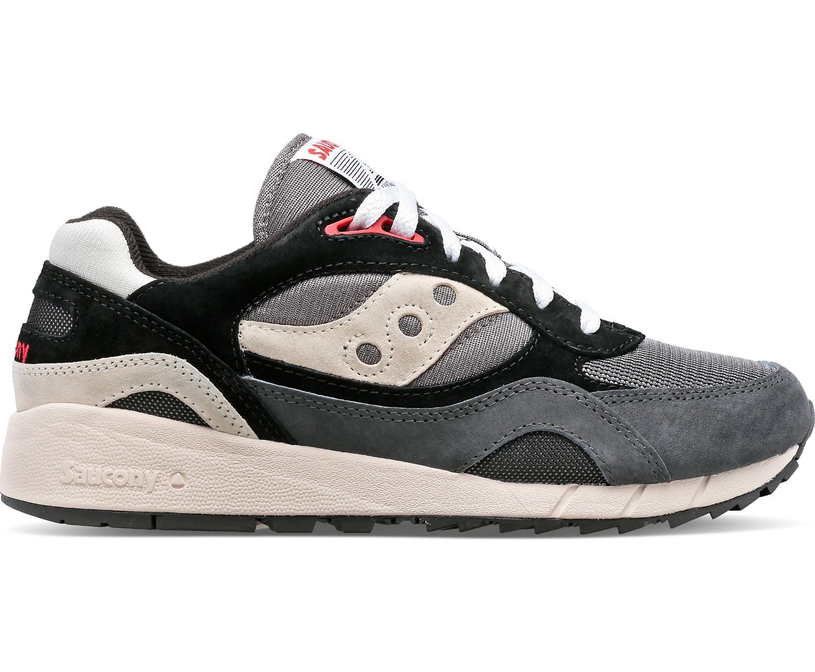Lateral view of the Men's Saucony Shadow 5000 lifestyle shoe in Grey/Black