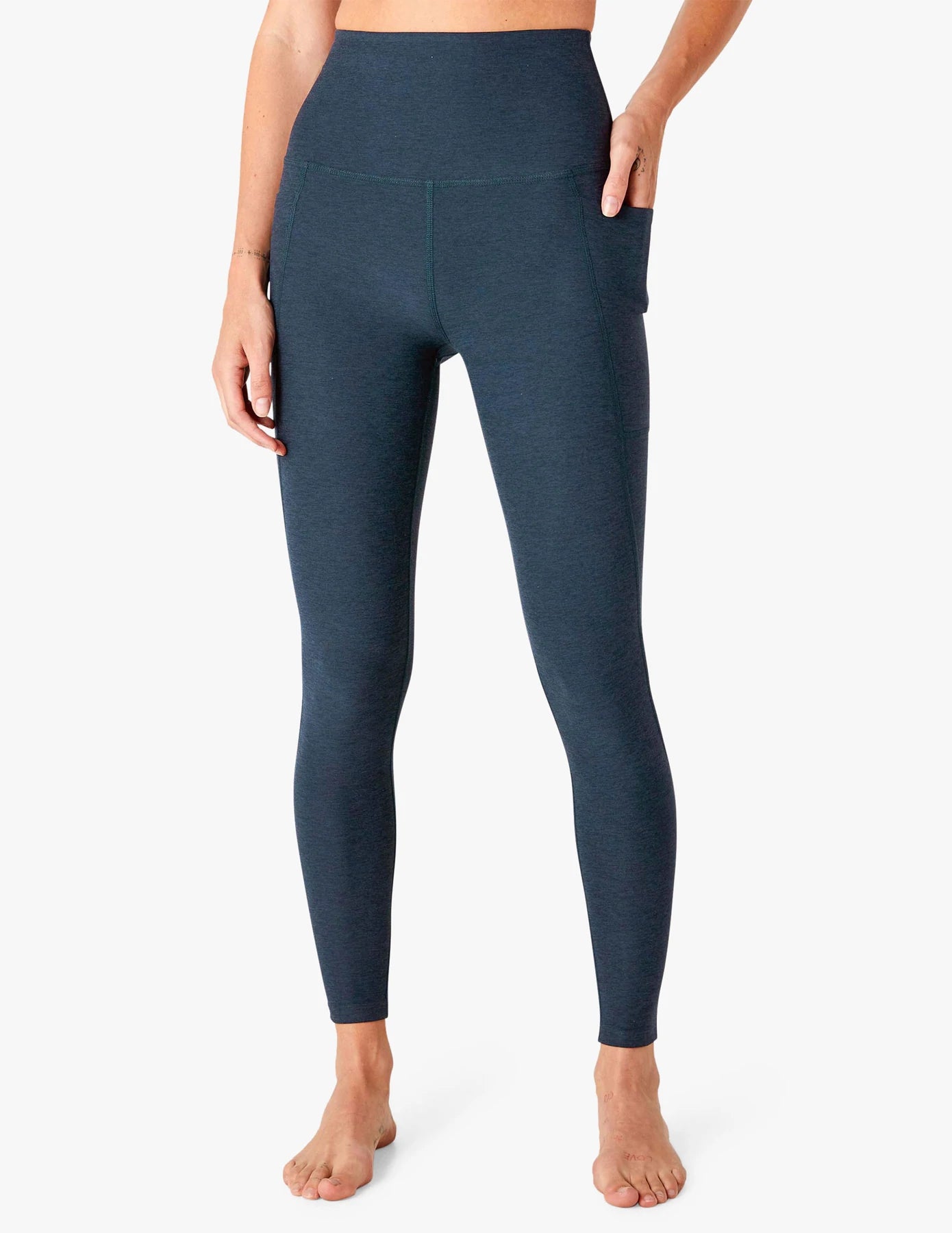 Beyond Yoga Spacedye High Waisted Midi Legging in Darkest Night | REVOLVE