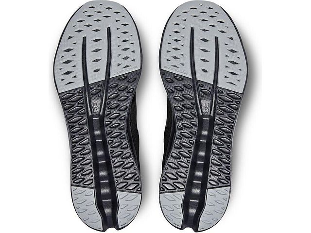 Bottom (outer sole) view of the Men's ON Cloudsurfer in all Black