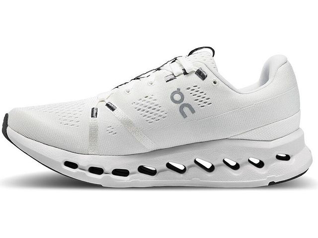 Medial view of the Women's ON Cloudsurfer in the color White/Frost
