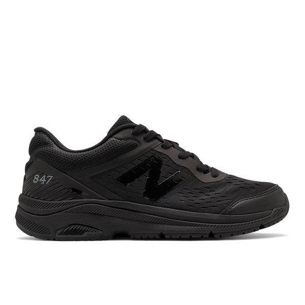 The Men's 847v4 from New Balance is a walking shoe that features a TRUFUSE midsole, delivering premium cushioning for a responsive, comfortable feel. The high-quality construction includes a ROLLBAR stability post, providing enhanced support to help you control your rear-foot movement. The TPU heel clip offers added structure for even more support where you need it most.