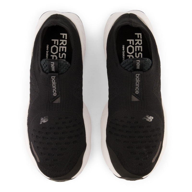 Top view of the Women's New Balance 1080 Unlaced in Black/White