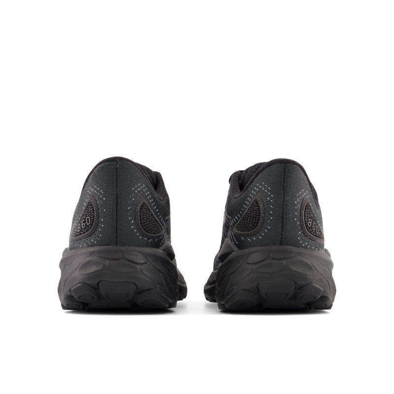 These women's 860's are all black and when viewing them from behind the upper and midsole are all black